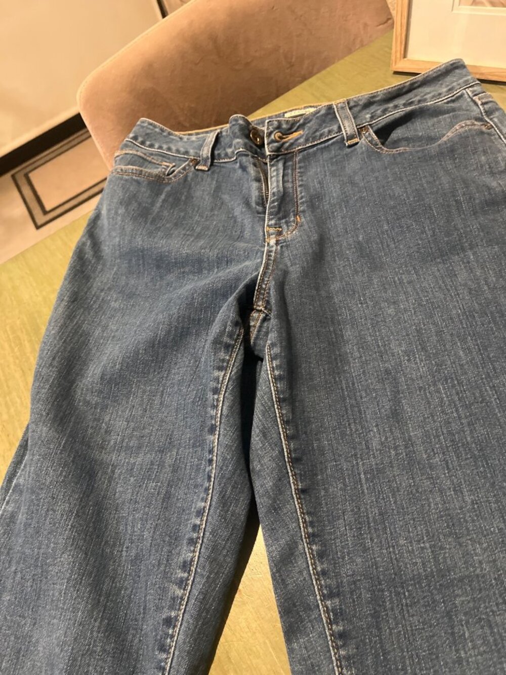 L.L.Bean Womens Classic Fit Jeans 10 Petite Stretch Denim Blue Cotton Blend